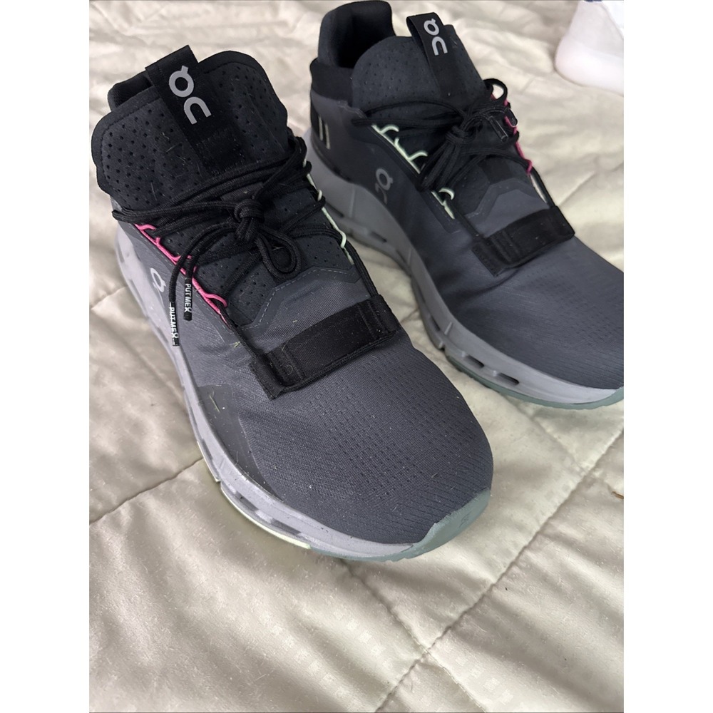 On Cloudnova Black Gray Pink Men's Running Shoes Size 12.5